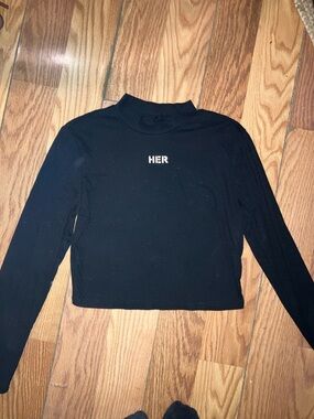 Long sleeve black shirt SHEIN